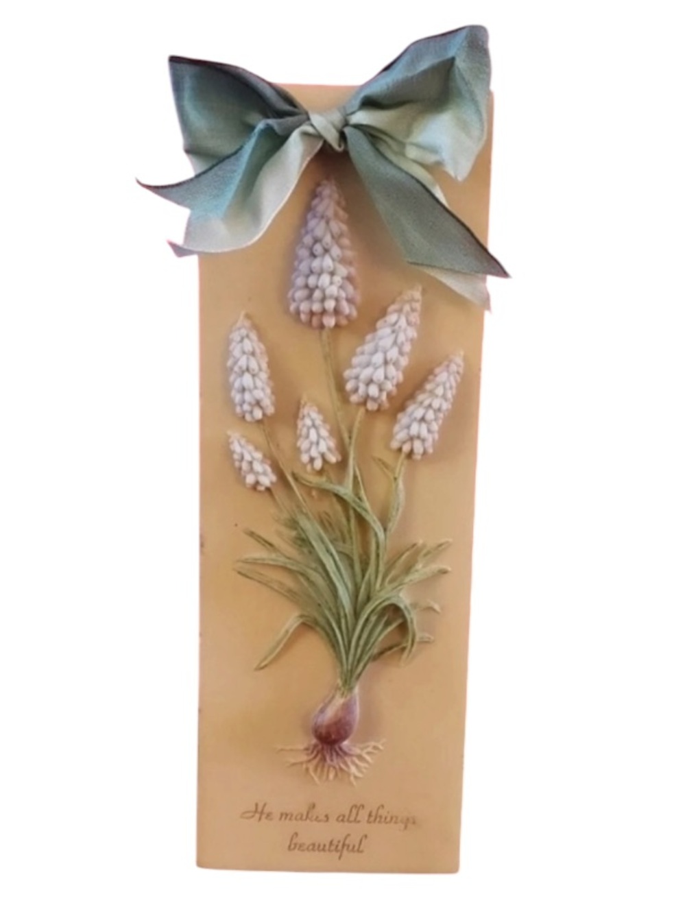 MUD Pie Wall Decor “he makes all things beautiful " Floral Design Resin Plaque |